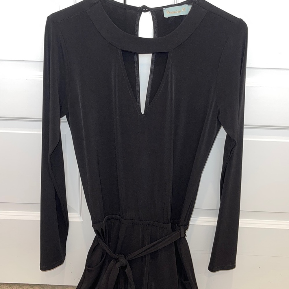 Black Long Sleeve Romper
